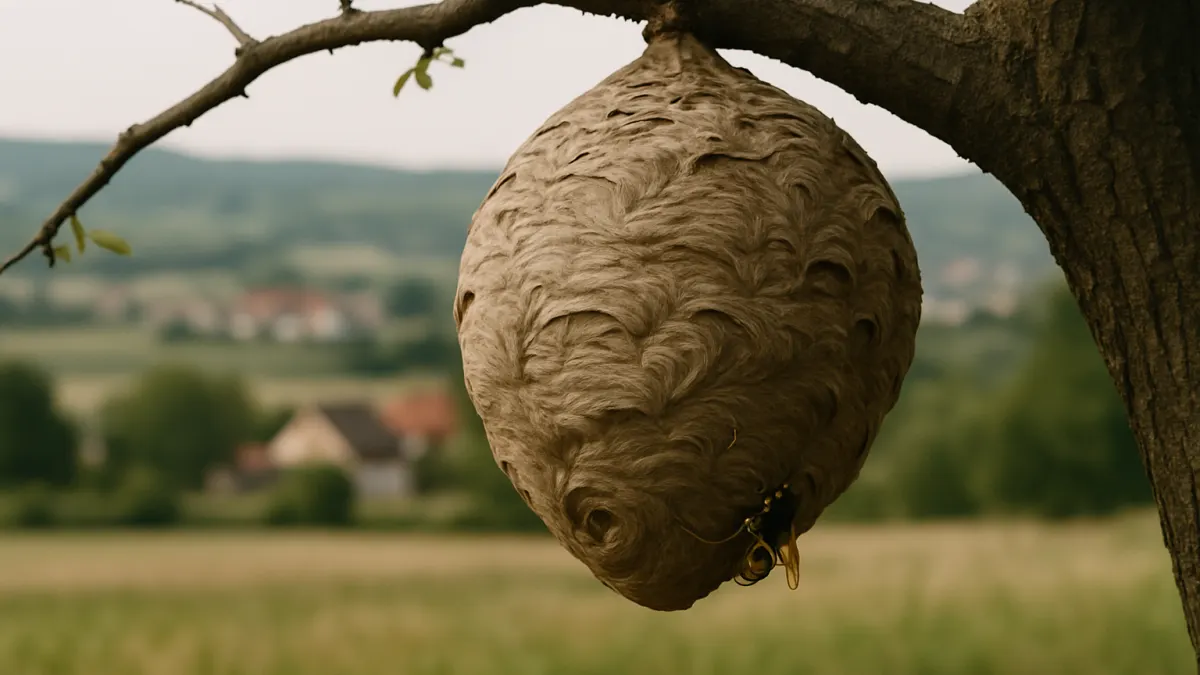 Pierwsze rozwinięte gniazdo szerszenia żółtonogiego znalezione koło Krakowa