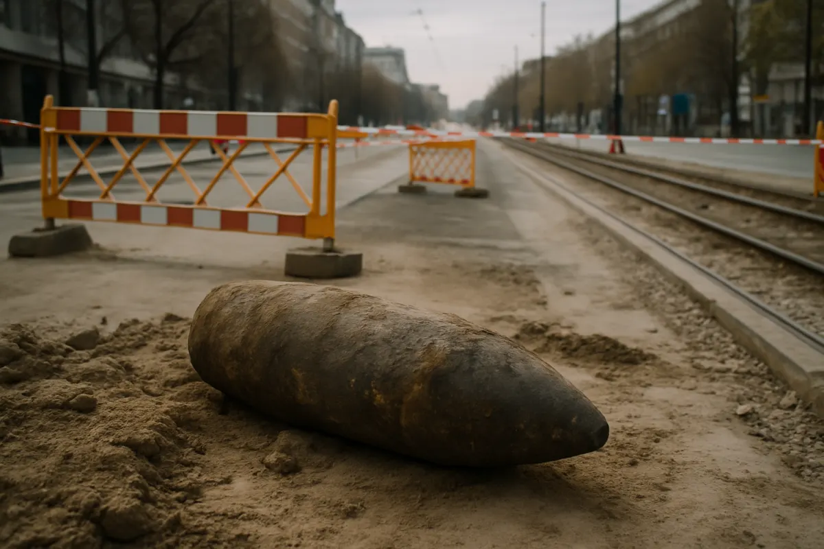 Niewybuch znaleziony podczas prac na al. Solidarności w Warszawie