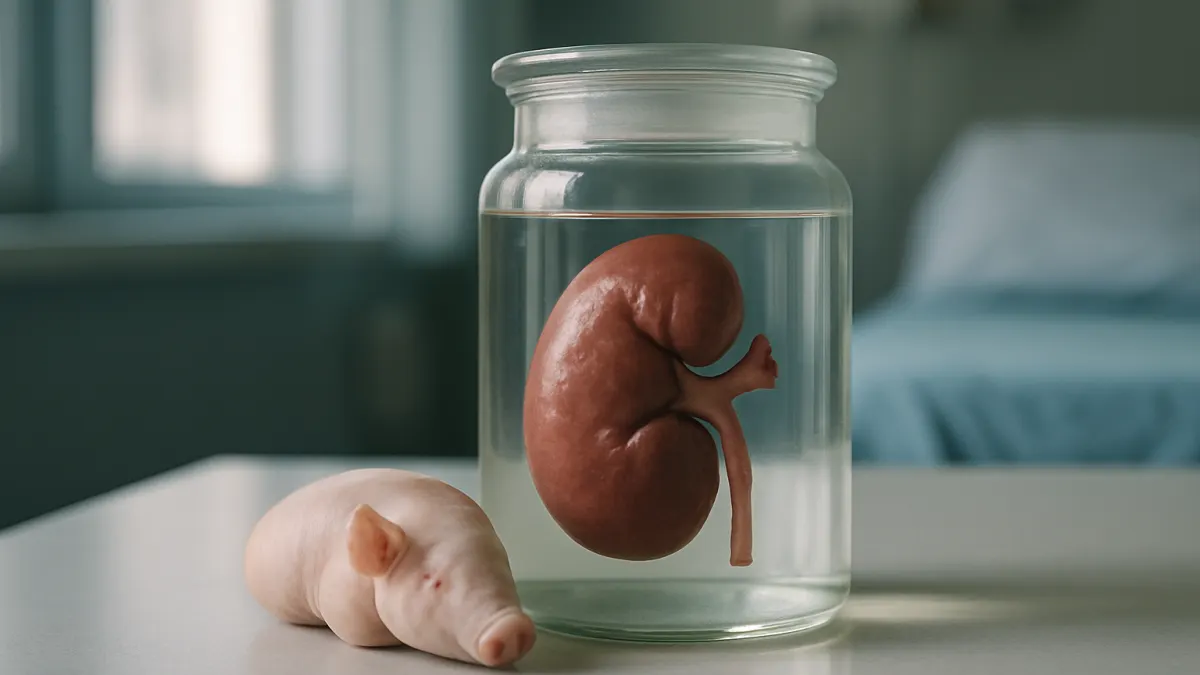 Nerka od zmodyfikowanej świni pomogła doczekać ludzkiego przeszczepu