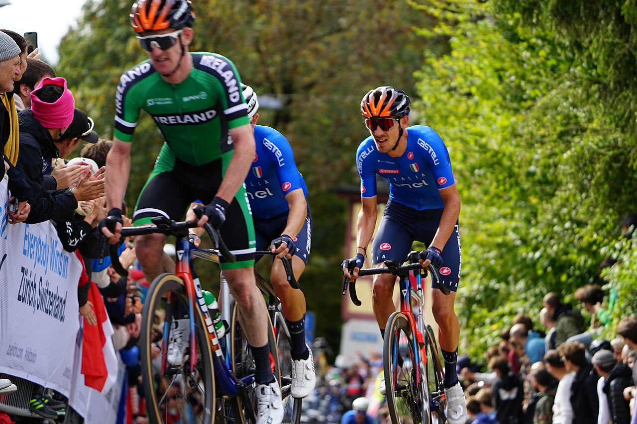 Edward (Eddie) Dunbar podczas wyścigu elity mężczyzn na mistrzostwach świata UCI w Zurychu, 29 września 2024 r. Zdjęcie archiwalne; nie przedstawia opisywanego zdarzenia Plik bez zmian redakcyjnych; miniatura dopasowana do układu strony.