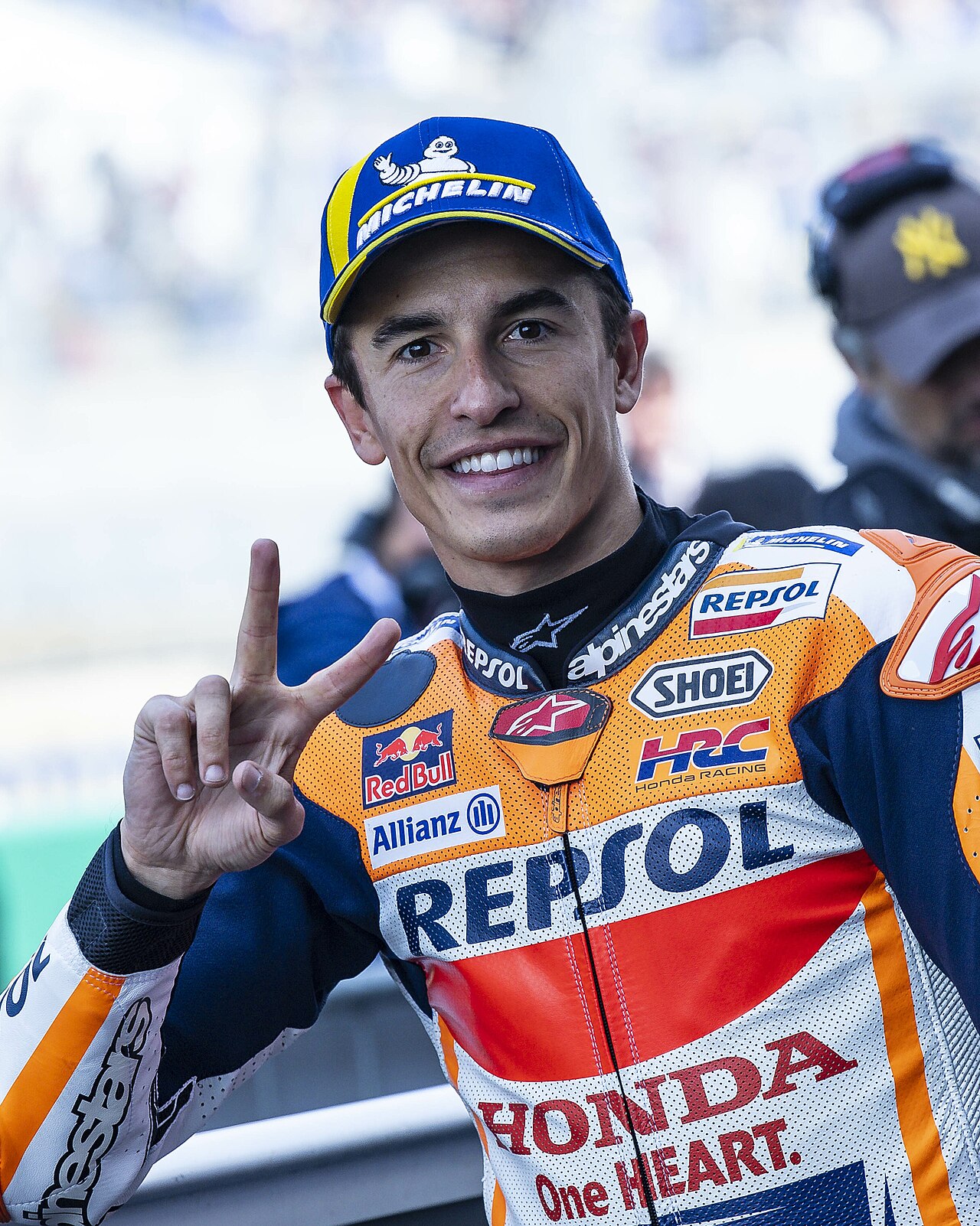 Marc Márquez podczas Grand Prix Francji motocykli w Le Mans, 13 maja 2023 r. Zdjęcie archiwalne; nie przedstawia opisywanego zdarzenia Plik bez zmian redakcyjnych; miniatura dopasowana do układu strony.