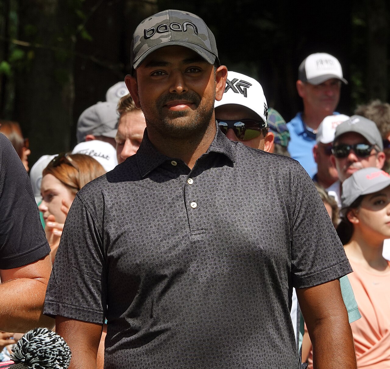 Anirban Lahiri na pierwszym tee podczas turnieju LIV Golf Invitational Boston w The International Golf Club w Bolton w stanie Massachusetts, 4 września 2022 r. Zdjęcie archiwalne; nie przedstawia opisywanego zdarzenia Plik bez zmian redakcyjnych; miniatura dopasowana do układu strony.